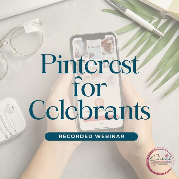 Pinterest for Celebrants Training - Recorded Webinar